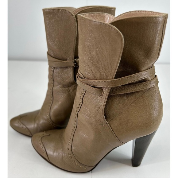 L'Autre Chose Leather Ankle Boots w/Wrap Around Buckle  Strap, Sz 39 EU / 8.5 US - Picture 3 of 8